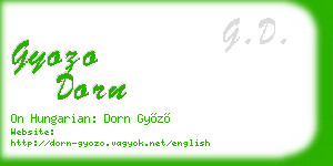 gyozo dorn business card